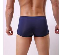 sous vêtements Homme Balle de Glace Thread Souffle Elephant Nez Sexy s avec Pochette Balles (Navy, L)