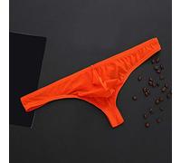 sous-vêtements Homme Culotte surélevée Sexy de Glace String Soie T Shorts s Suprêmes (Watermelon Red, XL)