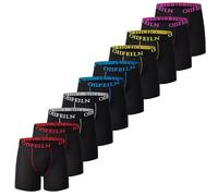 sous-vêtements Homme Lot de 10 Slips de Sport Actifs s Boxeurs Brefs (Black, XL)