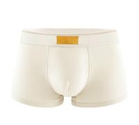 sous-vêtements Homme Short A-Line, Couleur Unie, Confortable et léger, avec Bout carré pour Boxeurs s (Beige, XL)