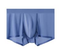 sous-vêtements Homme Slip d'entrejambe Confortable en Soie Naturelle, Couleur Chair, Extensible, Taille Moyenne, en Soie glacée Combinaison Sexy Ouverte Coquine (Dark Blue, XXXXL)