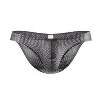 sous-vêtements Homme sous-vêtements, Pantalon Triangulaire en Polyester, Taille Basse, Taille Basse, Ouvert, à la Mode, pour Adultes String Dentelle (Grey, L)