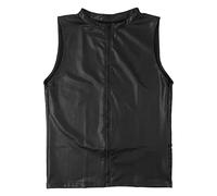 Sous-vêtements Hommes String Hommes Mode Décontracté Couleur unie Sexy Manteau en Cuir Vêtements Gilet Roman Amour Aveugle, Noir , XL