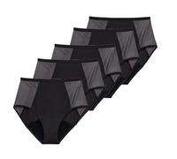 Sous-vêtements menstruels, confortable, extensible, taille haute, contrôle du ventre, absorption toute la journée, anti-fuite, réutilisable., noir d, L