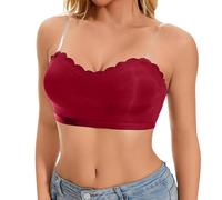 Sous-vêtements pour boucle sur le devant, sans mouvement de l'anneau en acier, froncé sans couture, ajustement, yoga, sommeil, grand soutien-gorge lift avis, rouge, M