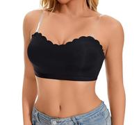 Sous-vêtements pour boucle sur le devant, sans mouvement de l'anneau en acier, froncé sans couture, ajustement, yoga, sommeil, grand soutien-gorge lift avis, Noir , M