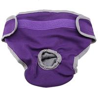 sous-vêtements pour Chiens, Coton Doux et Confortable pour Femmes, Pantalons hygiéniques pour Animaux de Compagnie, Pantalons physiologiques pour Chiots, Couches pour Chiens(Violet M)