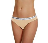 Sous-vêtements pour femme sans coutures - String pour femme - String sans couture - Taille basse - Invisible - Respirant - Invisible - Couleur unie