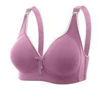 Sous-vêtements pour femme - Soutien-gorge à armatures confortable et respirant - Grande taille - Soutien-gorge de grossesse sans couture avec quatre fermetures - Lift renforcé - Design simple