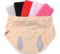Sous-Vêtements Pour Femmes, Anti-Fuites Culotte Menstruelle Pour Filles, Respirant, À L'aise, Grande Taille, Pack De 6 Culottes Pour Les Adolescentes, Les Femmes, Aides À La Réadaptation,B,8XL