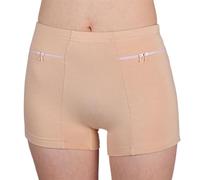 Sous-vêtements pour Femmes Avec Poche Secrète Culotte 2 Paquets Caleçon de Voyage Anti-pickpocket Short à Poche Secrète (Color : Beige, Size : XL)