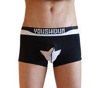 Sous-vêtements pour homme avec poche en forme de nez d'éléphant, légers, en coton exotique, jockstrap avec rehausseur de bosse, cale-pieds en forme de trompe d'éléphant, boxer respirant pour le