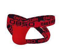 sous-vêtements pour Homme String Taille Basse Quatre Plis Pantalon Excitant Bikini Noir (Red, L)