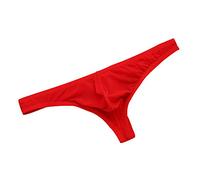 Sous-vêtements pour homme - Tanga - Culotte surélevée en soie - Sexy - Sous-vêtements en gel - Léger et respirant - Coupe confortable - Sous-vêtements sexy pour homme, rouge, XXL