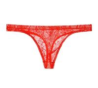 Sous-vêtements pour hommes à l'intérieur portant un pantalon triangle séduisant à haute élasticité, Rouge, L