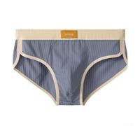 Sous-vêtements pour hommes doux à rayures pour un look jeune et confortable à porter (L bleu)