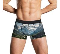 sous-vêtements pour Hommes Mountains and Rivers, Boxer Respirant et évacuant l'humidité, sous-vêtements légers pour Hommes