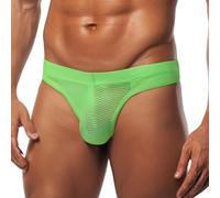 Sous-vêtements pour hommes String confortable pour un usage quotidien Design de couleur pure Polyvalent avec des shorts Parfait pour l'été et l'automne Matériau lavable en machine avec une (Green, XL)