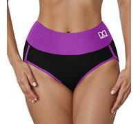 Sous-vêtements respirants à taille haute, culotte confortable avec couverture complète et larges ouvertures pour les jambes pour ne pas pincer ou remonter., lilas, S