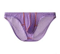 Sous-vêtements respirants en dentelle pour homme avec poche en U - Slip de sport taille basse conçu pour un style de vie actif (M violet)