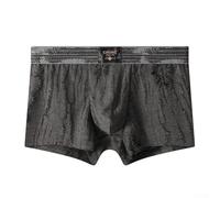 Sous-vêtements respirants pour homme - Boxer classique rétro délavé pour une utilisation confortable à la maison (taille XL, gris foncé)