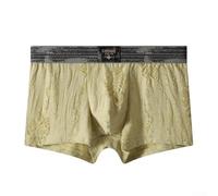 Sous-vêtements respirants pour homme - Boxer classique rétro délavé pour une utilisation confortable à la maison (taille L, vert)
