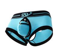 Sous-vêtements respirants pour homme, slips confortables avec poche amovible pour un usage quotidien en été, coupe légère en tissu doux, bleu ciel, L