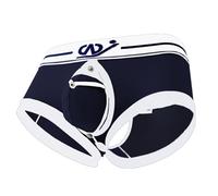 Sous-vêtements respirants pour homme, slips confortables avec poche amovible pour un usage quotidien en été, coupe légère en tissu doux, bleu foncé, L