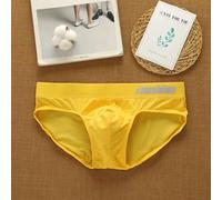 Sous-vêtements respirants taille basse pour homme - Slip extensible confortable pour un confort quotidien (M jaune)