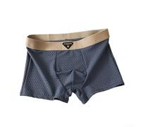 Sous-vêtements respirants taille moyenne pour homme en tissu fin de couleur unie pour un style de vie actif (XL bleu)