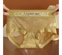 Sous-vêtements sans couture pour femme, pantalon triangle en dentelle ultra fin, taille basse, design en coton, longueur normale, convient pour toutes les saisons (XL (60 kg à 70 kg), vert)