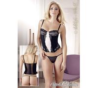 sous-Vêtements - Sexy Dentelle Bustier Guêpière Et String-Set Schwarz-Altrosa