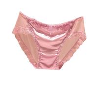 sous-vêtements Sexy en Soie glacée pour Femme - String Transparent sans Couture Culotte Hipster Taille Basse Contrôle du Ventre Tangas Mignon Extensible et Respirant