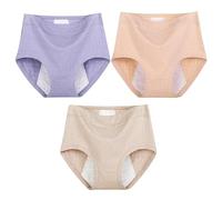 sous-vêtements Taille Haute en Coton et hygroscopiques de Grande Taille Pantalons Taille Haute sous-vêtements Anti-Fuite latérale Pantalon de Tante Short Legging Femme Lot Culotte Femme (PP1, XXXL)
