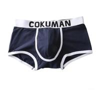 Sous-vêtements taille moyenne pour homme fabriqués en 90 % coton et 10 % élasthanne, tissu doux et respirant pour un style de vie actif et une tenue décontractée (3XL, bleu foncé)