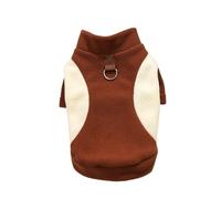 sous-vêtements Thermiques d'automne et d'hiver à col Montant for Petits Chiens tels Que Teddy et Bichon Frisé, avec Blocs de Couleur et Laisse.(W4,2XL)