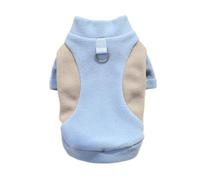 sous-vêtements Thermiques d'automne et d'hiver à col Montant for Petits Chiens tels Que Teddy et Bichon Frisé, avec Blocs de Couleur et Laisse.(W5,2XL Chest Girth57cm 15-20jin)