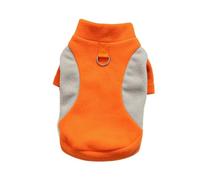 sous-vêtements Thermiques d'automne et d'hiver à col Montant for Petits Chiens tels Que Teddy et Bichon Frisé, avec Blocs de Couleur et Laisse.(W3,XS)