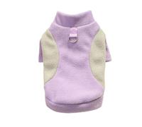 sous-vêtements Thermiques d'automne et d'hiver à col Montant for Petits Chiens tels Que Teddy et Bichon Frisé, avec Blocs de Couleur et Laisse.(W6,2XL)