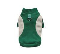 sous-vêtements Thermiques d'automne et d'hiver à col Montant for Petits Chiens tels Que Teddy et Bichon Frisé, avec Blocs de Couleur et Laisse.(W2,5XL)
