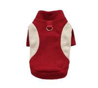 sous-vêtements Thermiques d'automne et d'hiver à col Montant for Petits Chiens tels Que Teddy et Bichon Frisé, avec Blocs de Couleur et Laisse.(W1,2XL)