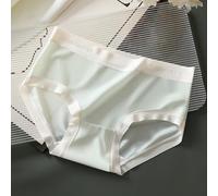 Sous-vêtements triangulaires en soie glacée pour femme - Taille moyenne - Pour un usage quotidien, les vacances, la maison et le club - Culotte en polyester à séchage rapide (XL vert)