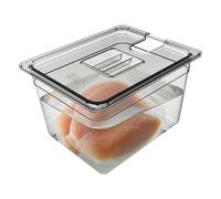 Sous Vide Container - Immersion Cooker Tub, Clear Water Tank with Airtight Lid, Heat Retention Thermal Bath Basin, Ideal for Food Truck RV Rental House Apartment Restaurant Cooking