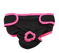 Sousvêtements pour Chiens Pantalons Hygiéniques Physiologiques Coton Doux Confortable pour Chiots Black XS