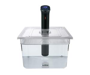 SousVideTools SVT-PS20GN-IVIDE Récipient Transparent en Polycarbonate avec Couvercle Découpé sur Mesure pour Cuiseur sous Vide Ivide sans Bpa, Antiadhésif, Passe au Lave-Vaisselle 20 l