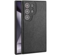 SOUTEM Coque pour Samsung Galaxy S25 Ultra Cuir, Vintage Classique Cuir PU d'affaires de Luxe Housse de Protection de Cadre de Caméra Antichoc Anti-Rayures Coque pour Samsung Galaxy S25 Ultra(Noir)