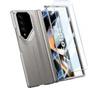 SOUTEM Coque pour Samsung Galaxy Z Fold 4 avec Protection D'écran Avant et Charnière Magnétique Protection, Rigide PC Motif Voiture de Sport Coque Antichoc Housse pour Samsung Z Fold 4 5G(Doré)