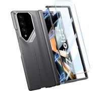 SOUTEM Coque pour Samsung Galaxy Z Fold 4 avec Protection D'écran Avant et Charnière Magnétique Protection, Rigide PC Motif Voiture de Sport Coque Antichoc Housse pour Samsung Z Fold 4 5G(Gris)