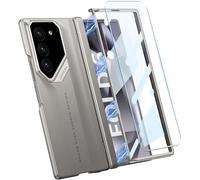 SOUTEM Coque pour Samsung Galaxy Z Fold 6 avec Protection D'écran Avant et Charnière Magnétique Protection, Rigide PC Motif Voiture de Sport Coque Antichoc Housse pour Samsung Z Fold 6 5G(Doré)