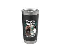 Soutenez la faune Raise Boys Love The Wilderness and Outdoors Gobelet isotherme en acier inoxydable double paroi